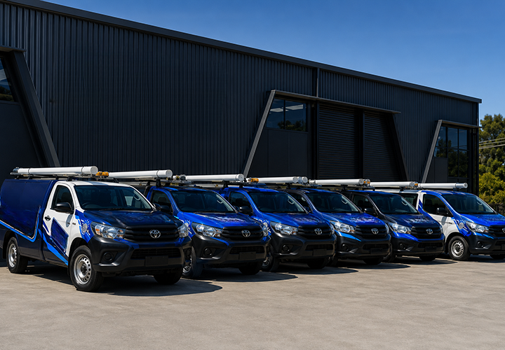 Fleet of Lilyfield Blocked Drains plumbing vans