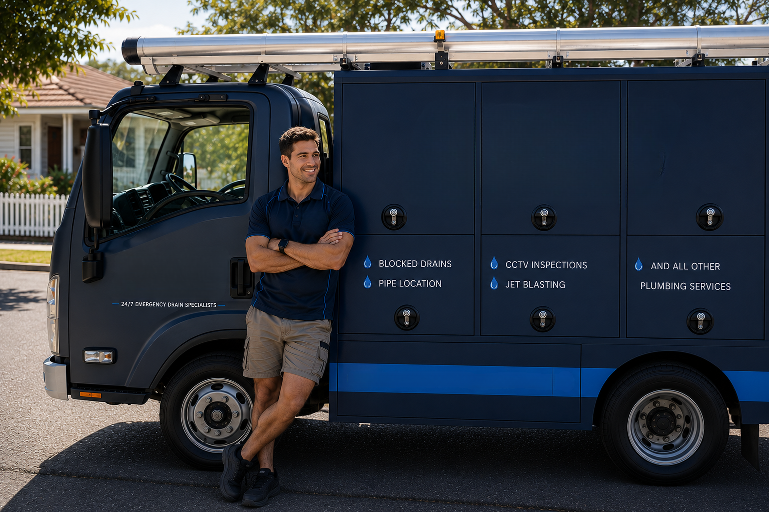 Plumber with Lilyfield Blocked Drains van